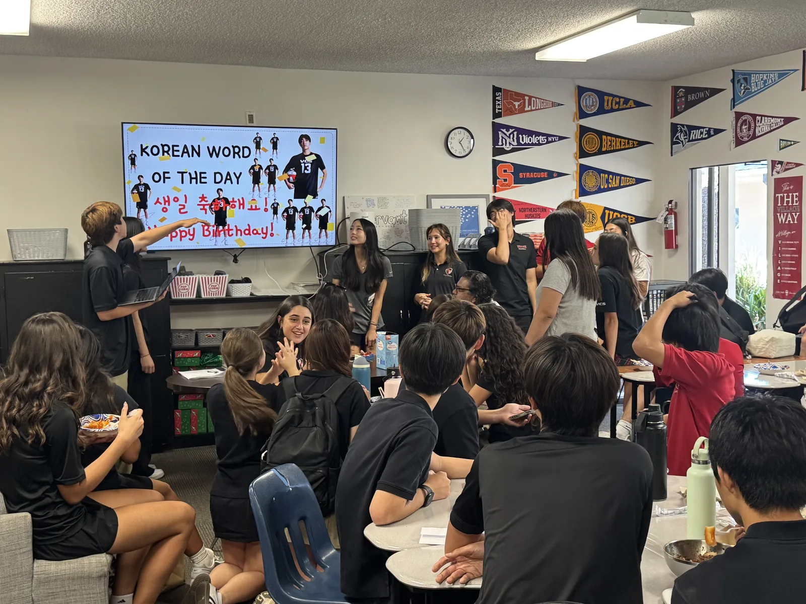 Sharing a Korean word of the day at school