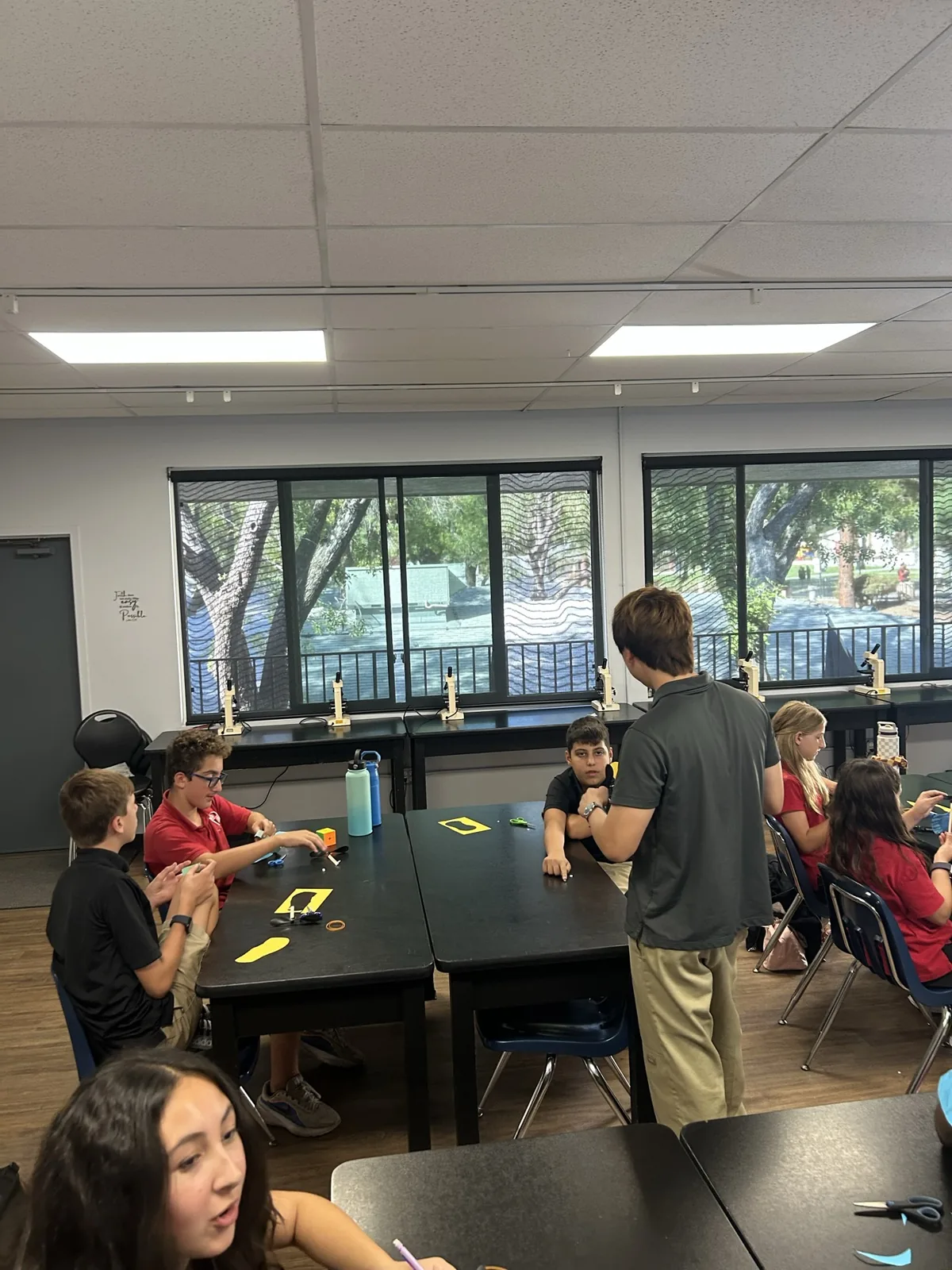 A classroom activity in progress