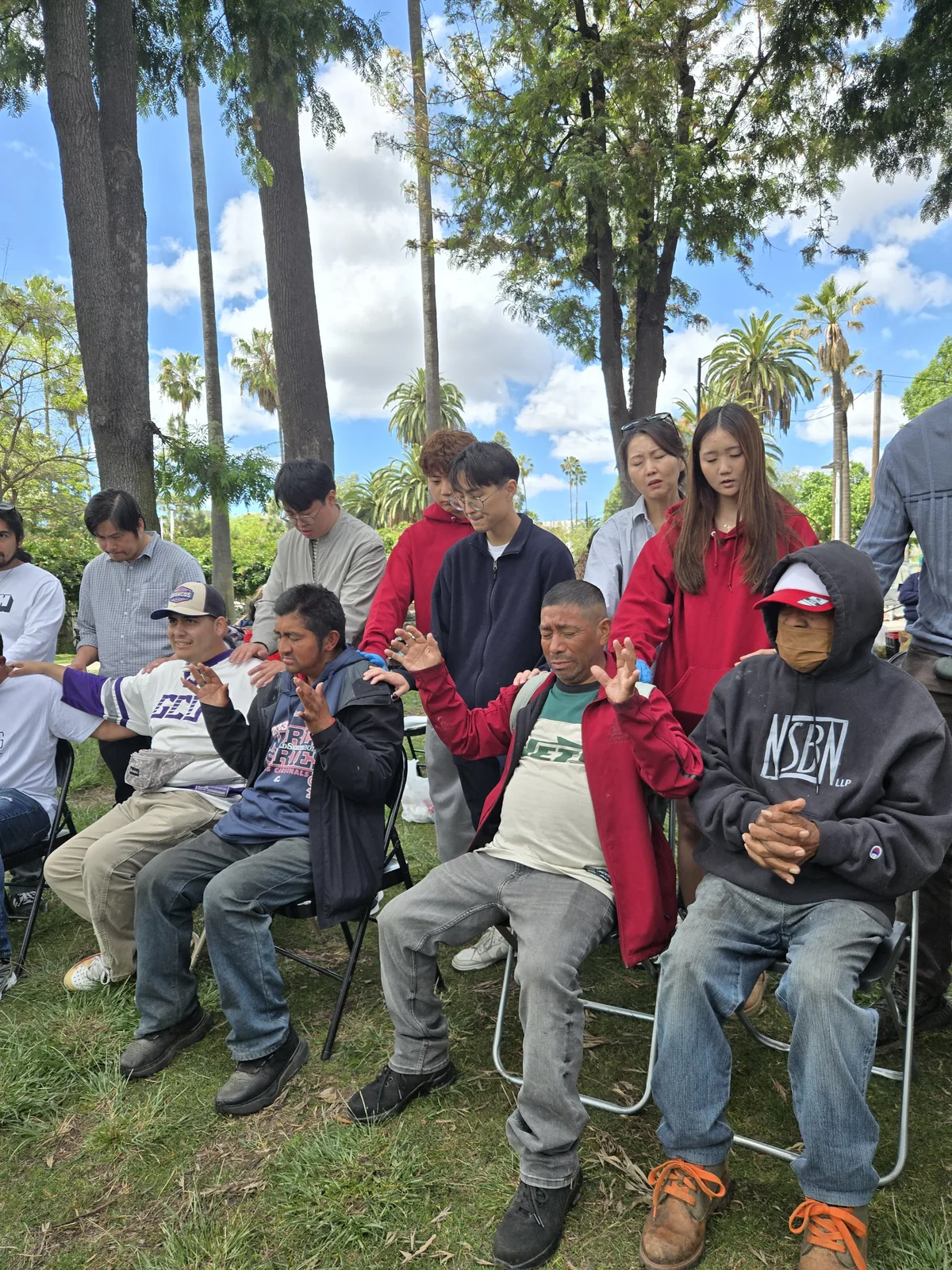 A community gathering outdoors