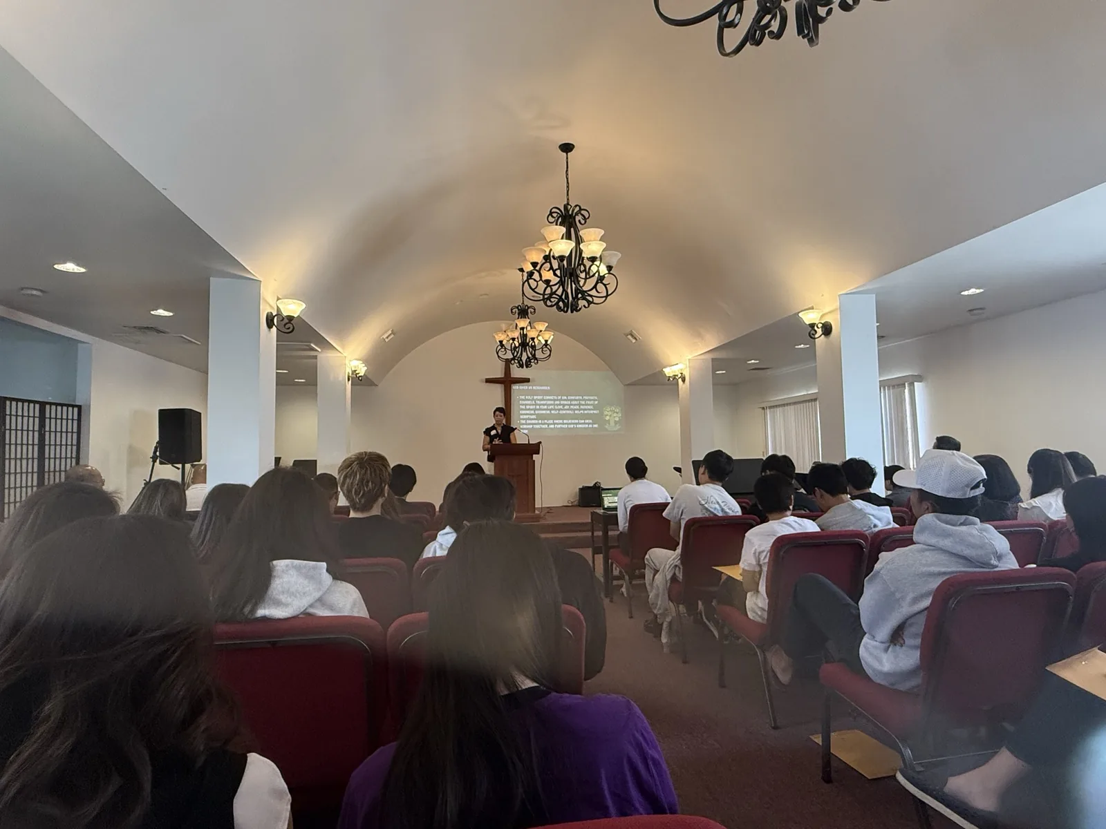 A community gathering indoors