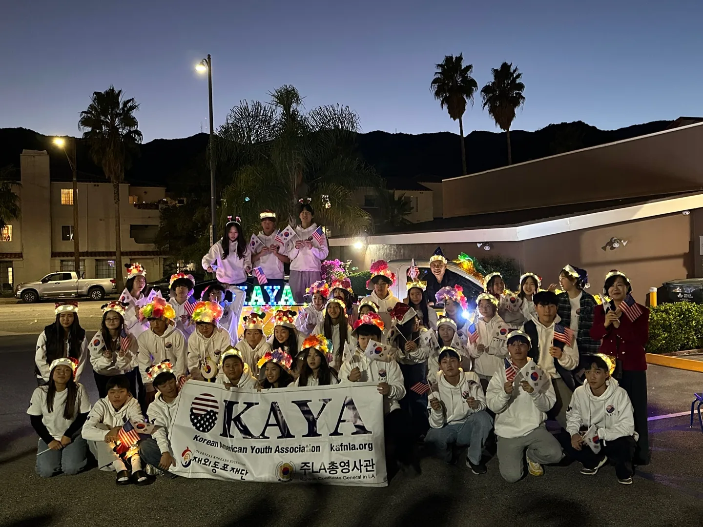 KAYA together before the evening parade