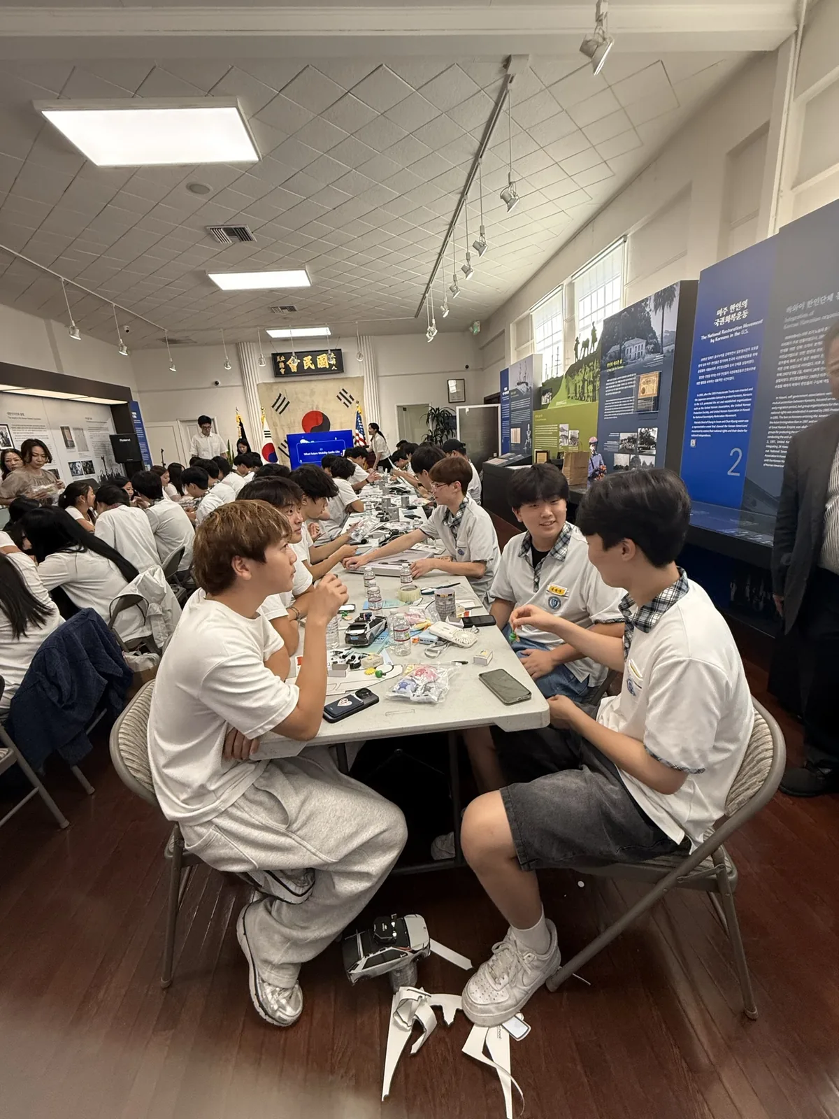 Sharing a meal at the cultural center