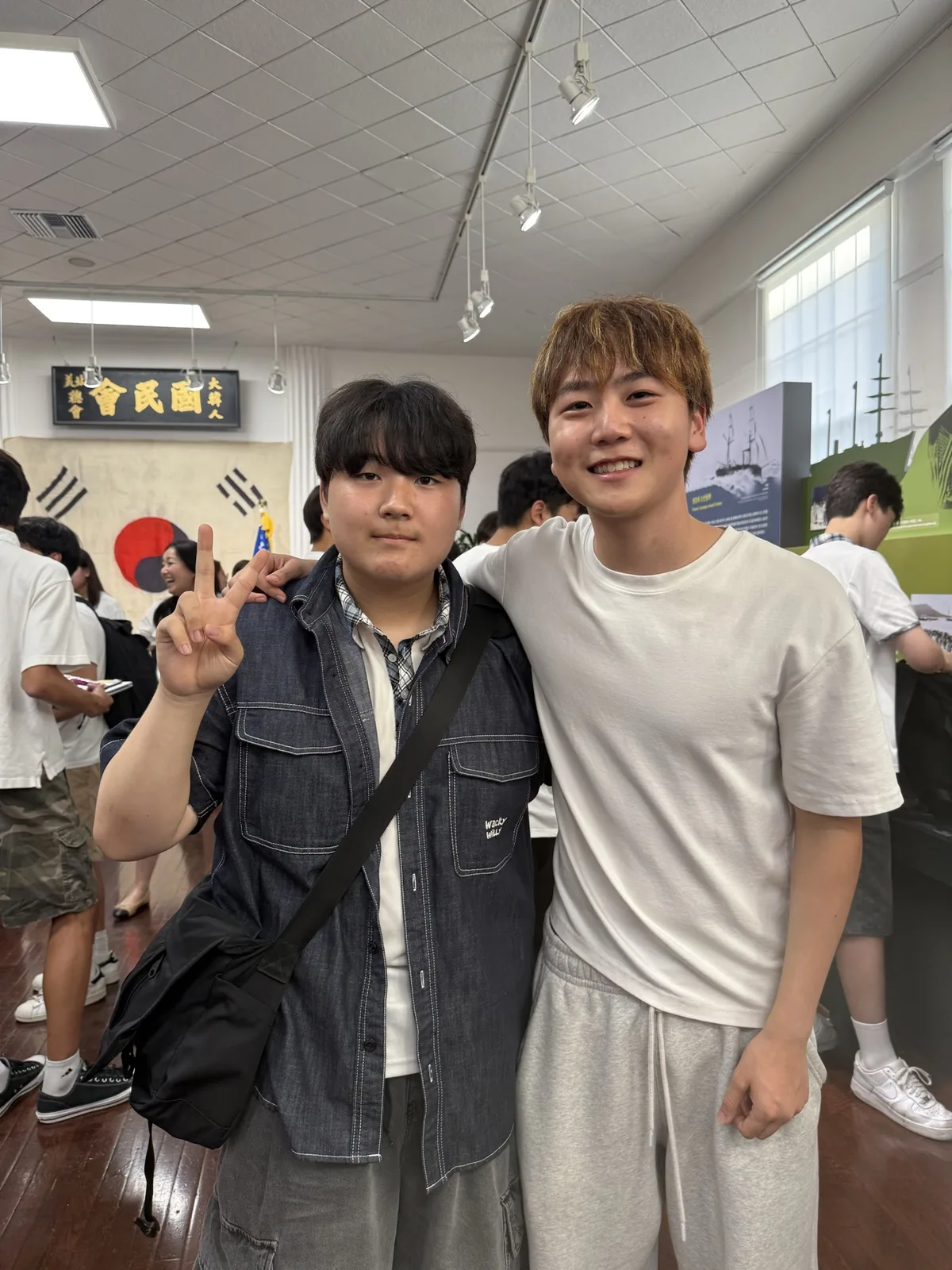 A moment with a friend at the gathering